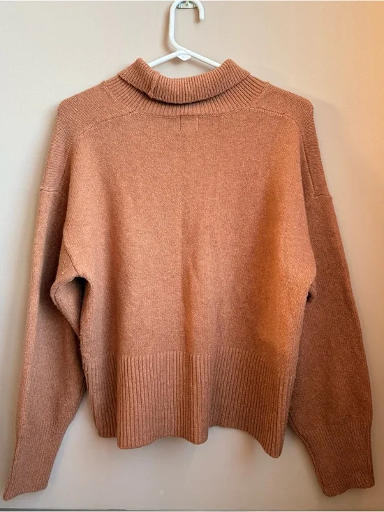 a new day Cozy Cowl Neck Knit Sweater in Tan / Dusty Peach - Picture 3 of 3